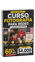 Curso Fotografía para Redes + 3 Bonos Prácticos | 60% OFF