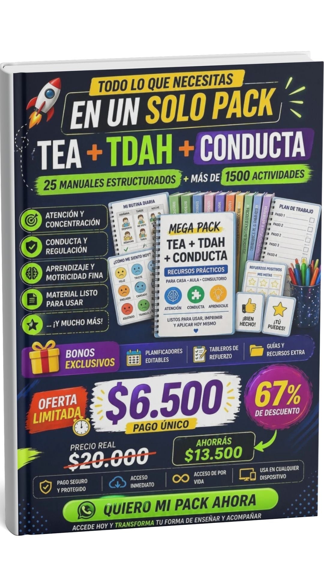 MEGA PACK DE ESTIMULACIÓN INFANTIL | TEA – TDAH – CONDUCTA – DOWN + Montessori