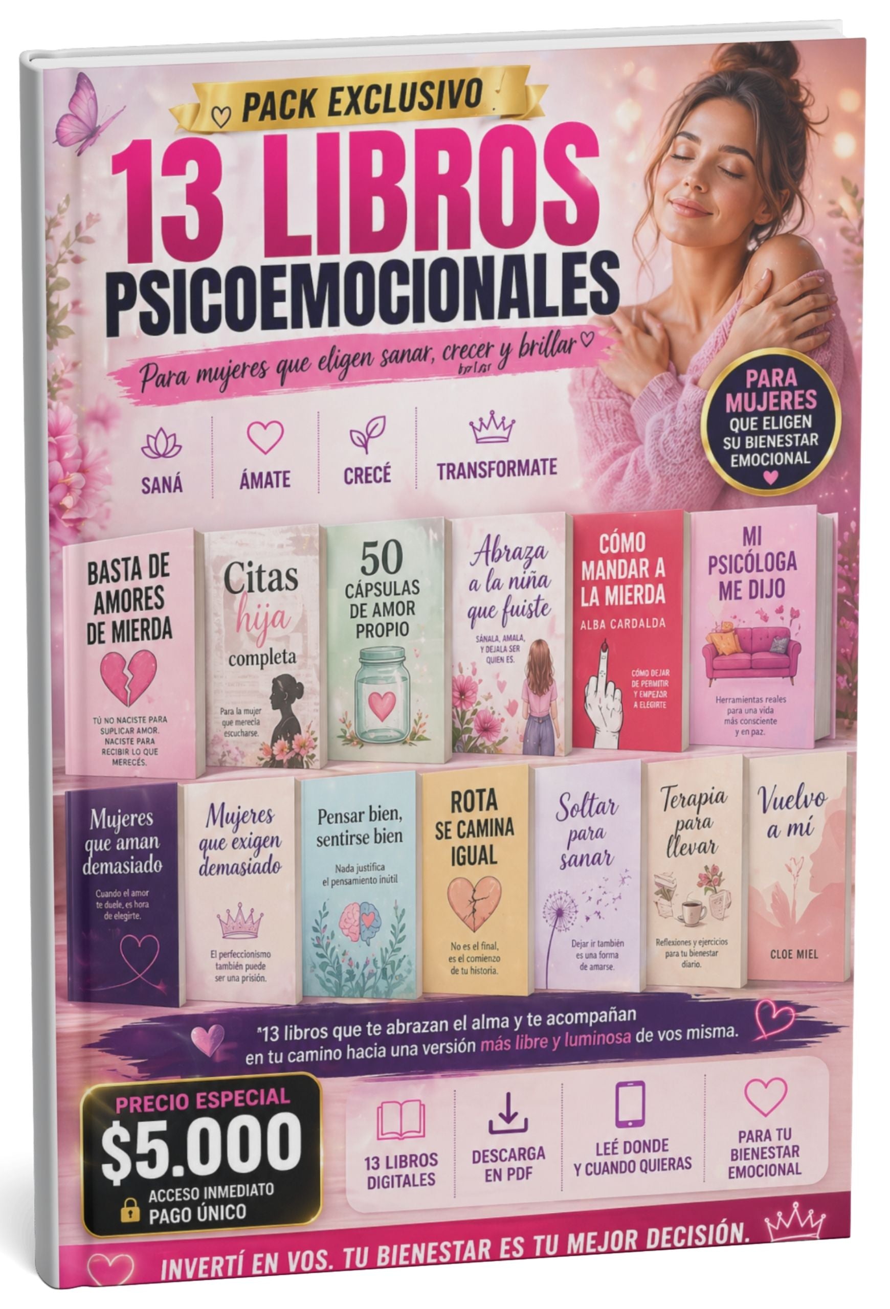 👉 Pack de 13 Libros que Sanan el Alma 💜 | Amor Propio, Sanación Emocional y Reconexión con Vos Misma